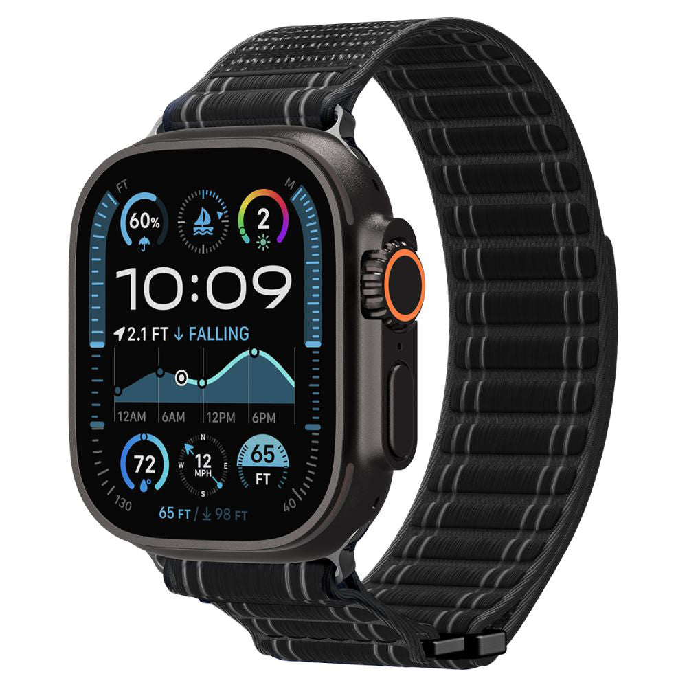 Spigen WBF0 rem til Apple Watch 49mm / 46mm / 45mm / 44mm Series, Sort AMP10141