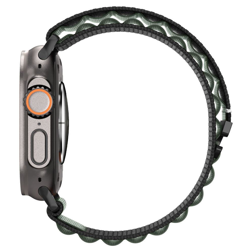 Spigen WBF1 rem til Apple Watch 49mm / 46mm / 45mm / 44mm serien, Sort Grøn AMP10223