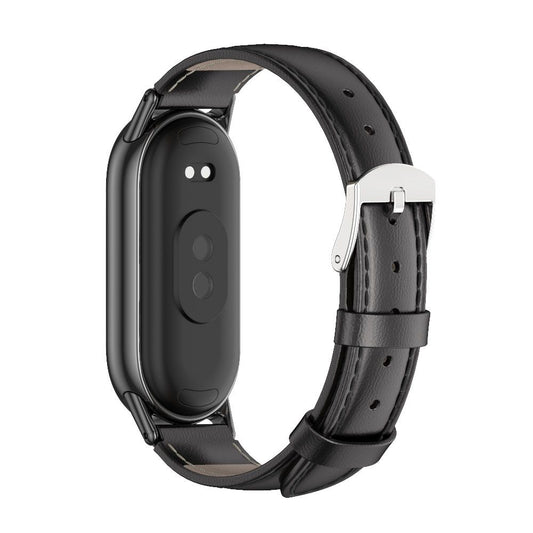 Tech-Protect Leatherfit-rem til Xiaomi Smart Band 8/9, sort