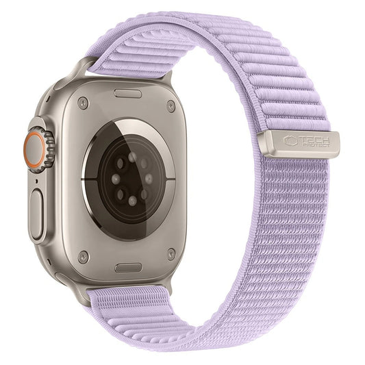 Tech-Protect NylonLoop-rem til Apple Watch 49 mm / 46 mm / 45 mm / 44 mm-serien, lilla