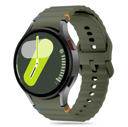 Tech-Protect silikone sportsrem til Samsung Galaxy Watch7 / Watch FE / Watch6 / Watch5 / Watch4-serien, Khaki