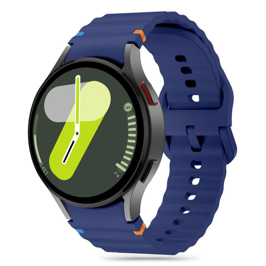 Tech-Protect silikone sportsrem til Samsung Galaxy Watch7 / Watch FE / Watch6 / Watch5 / Watch4-serien, marineblå