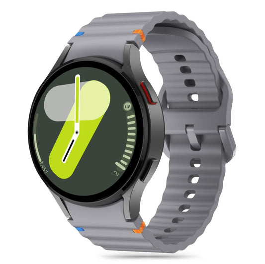 Tech-Protect silikone sportsrem til Samsung Galaxy Watch7 / Watch FE / Watch6 / Watch5 / Watch4-serien, grå