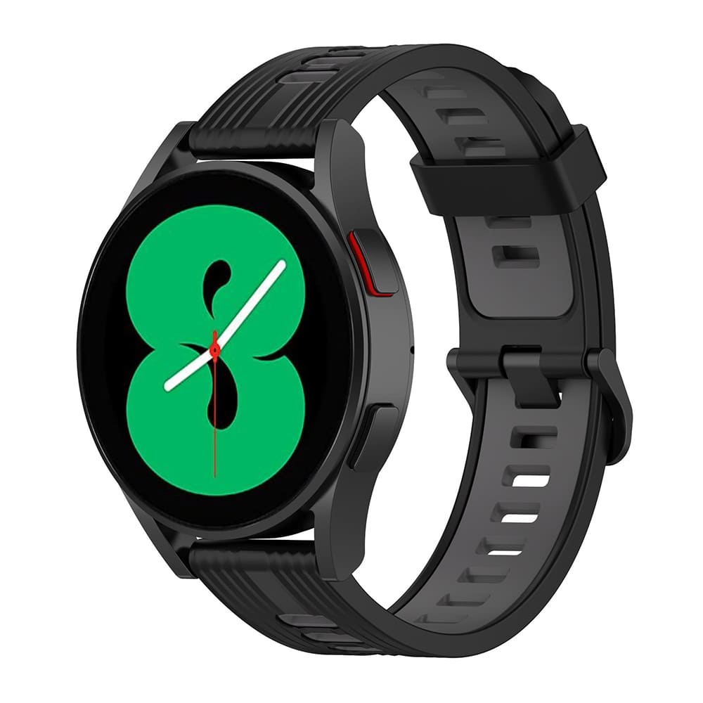 Techsuit W002 rem til Samsung Galaxy Watch / Huawei Watch Series, 20mm, Sort
