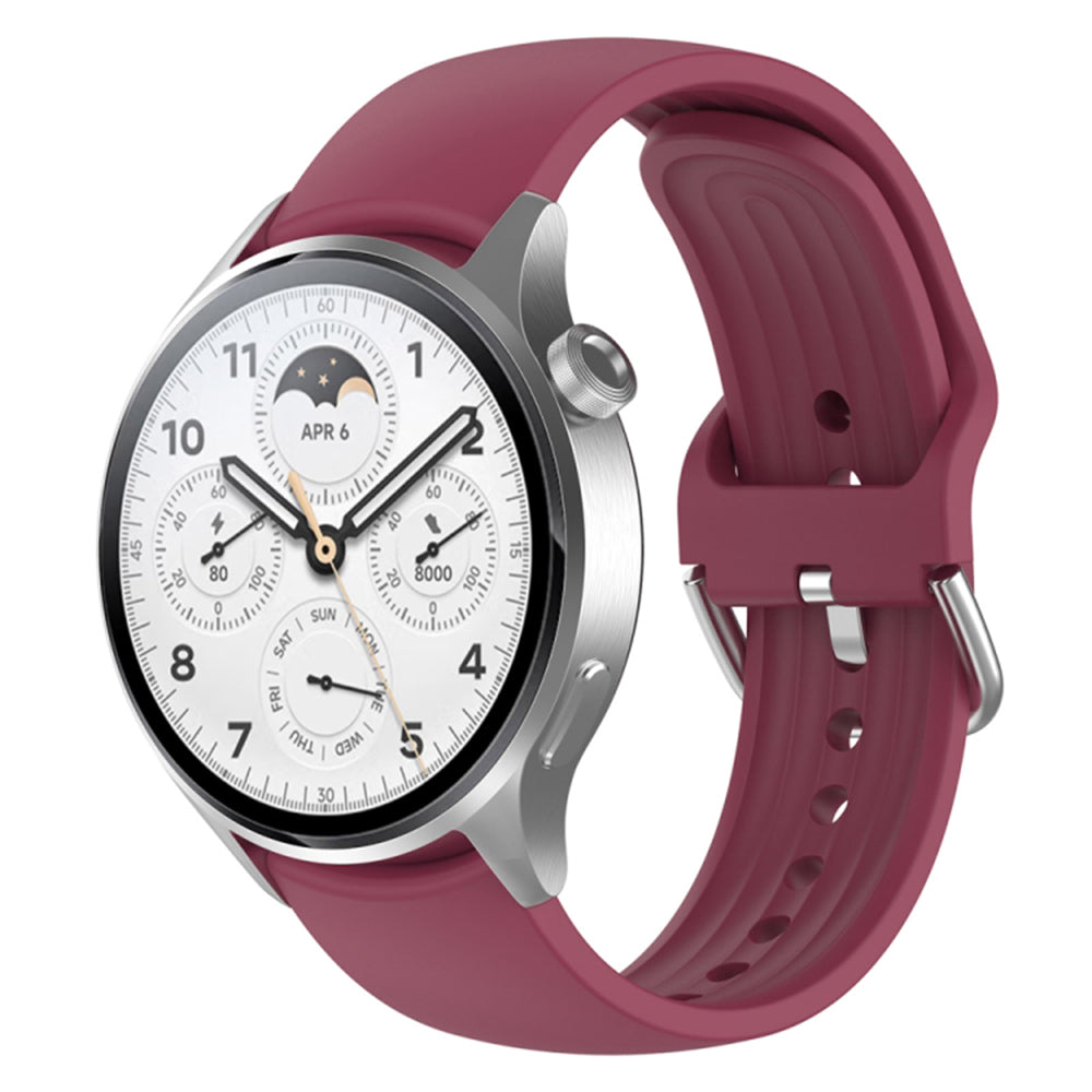 Techsuit W003 rem til Huawei Watch / Xiaomi Watch Series, 22mm, Mørkerød