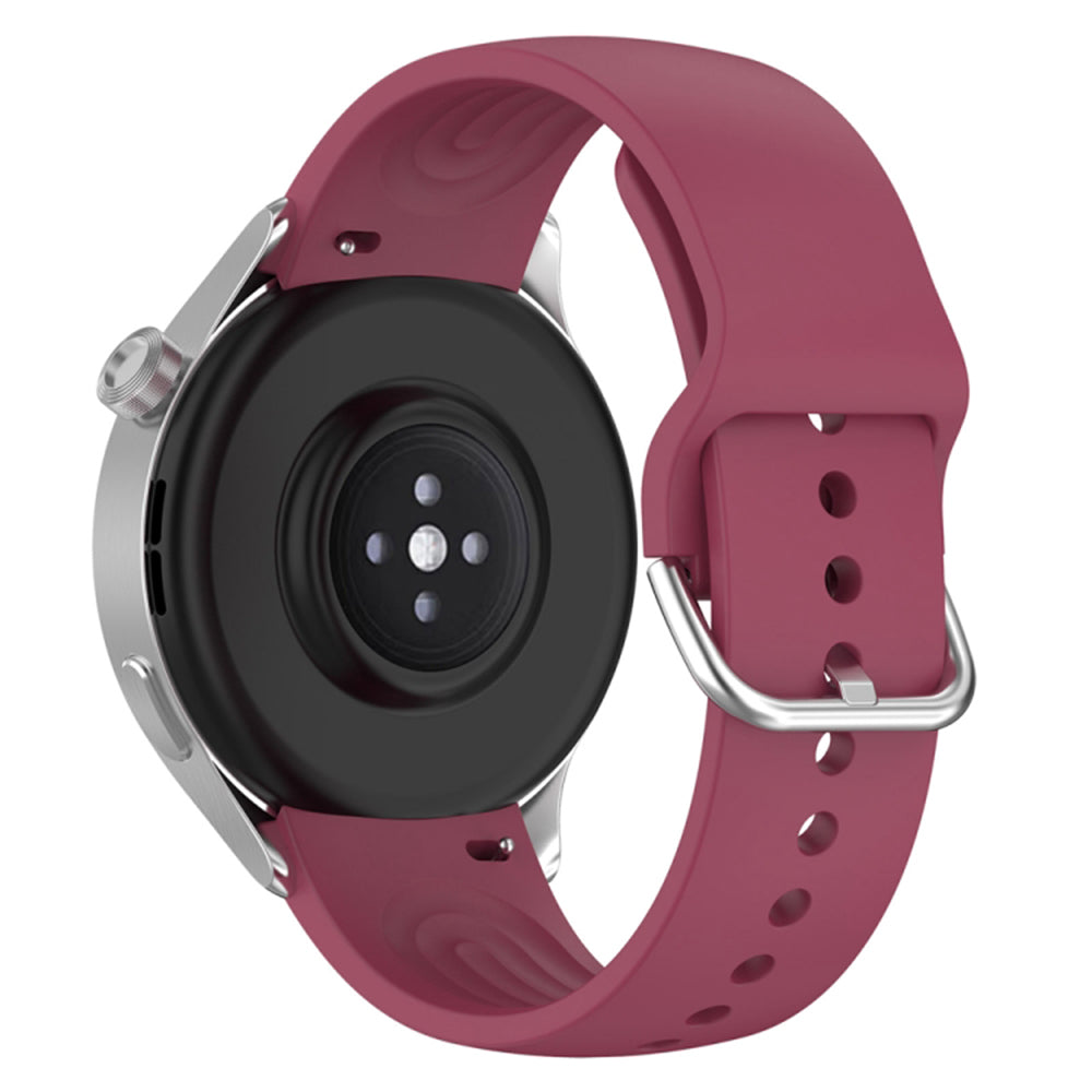 Techsuit W003 rem til Huawei Watch / Xiaomi Watch Series, 22mm, Mørkerød