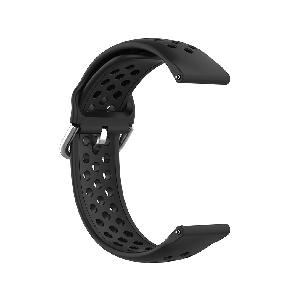 Techsuit W004 rem til Samsung Galaxy Watch / Huawei Watch Series, 20mm, Sort