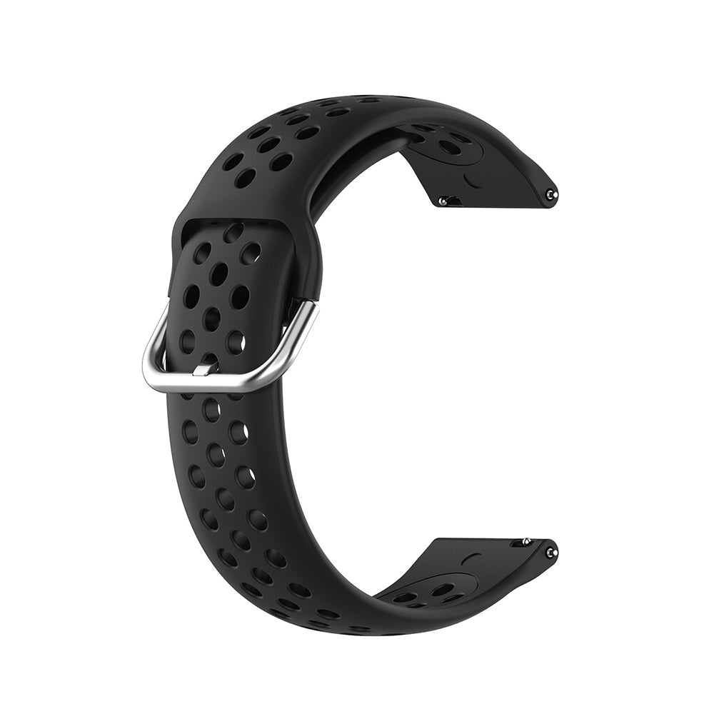 Techsuit W004 rem til Samsung Galaxy Watch / Huawei Watch Series, 20mm, Sort