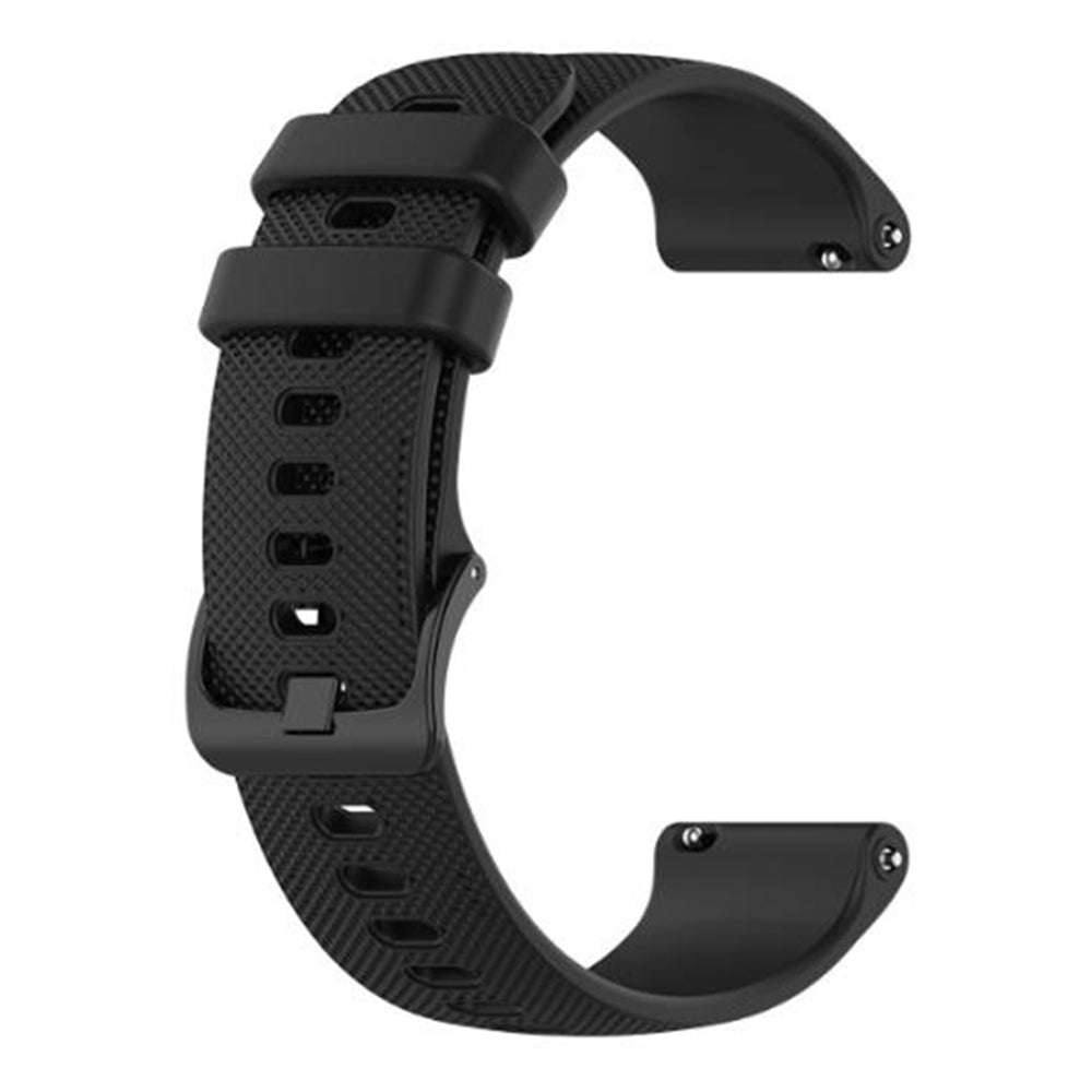 Techsuit W006 rem til Huawei Watch / Garmin Watch Series, 18mm, Sort
