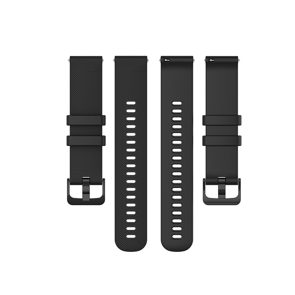 Techsuit W006 rem til Huawei Watch / Garmin Watch Series, 18mm, Sort