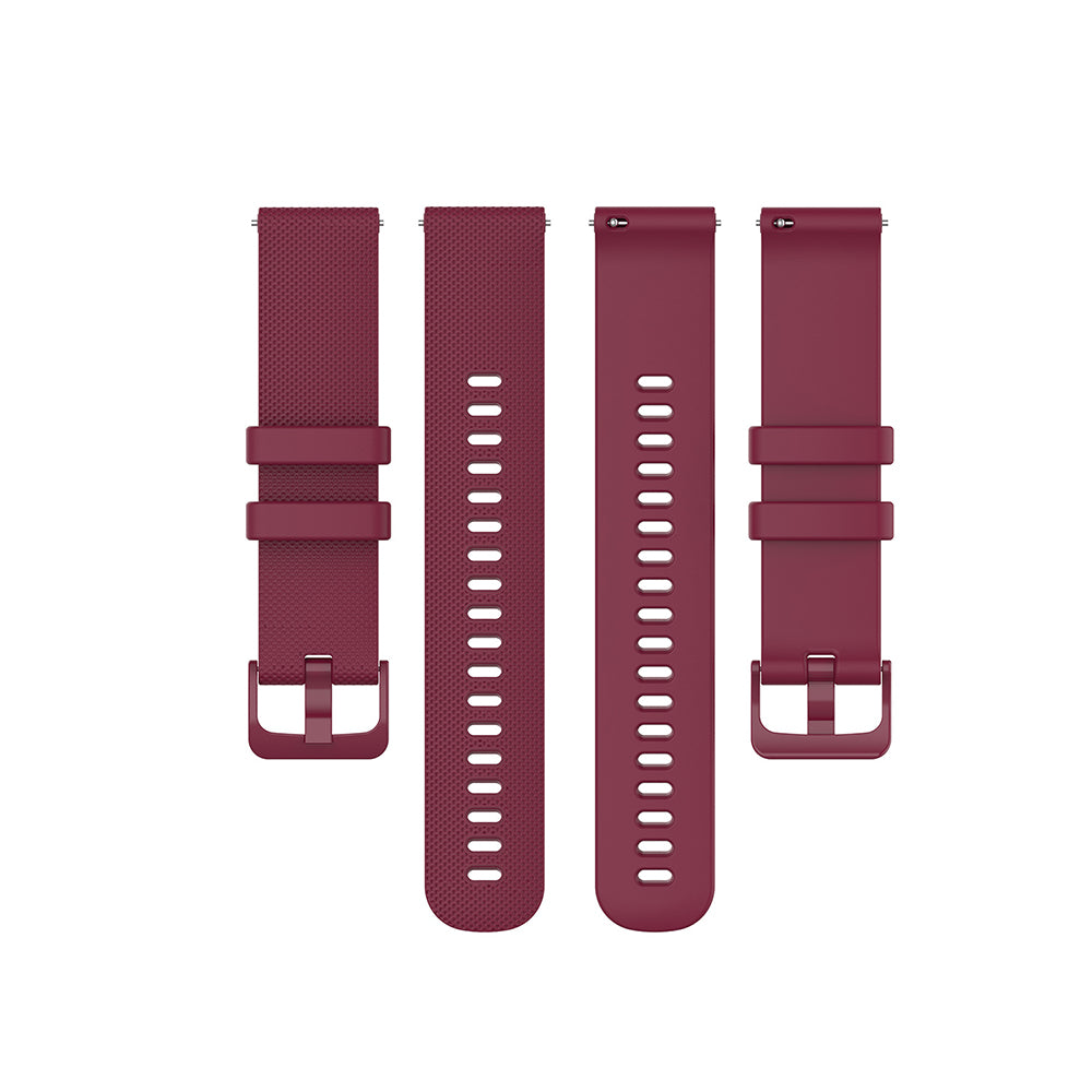 Techsuit W006 Strap for Huawei Watch / Garmin Watch Series, 18mm, Burgundy