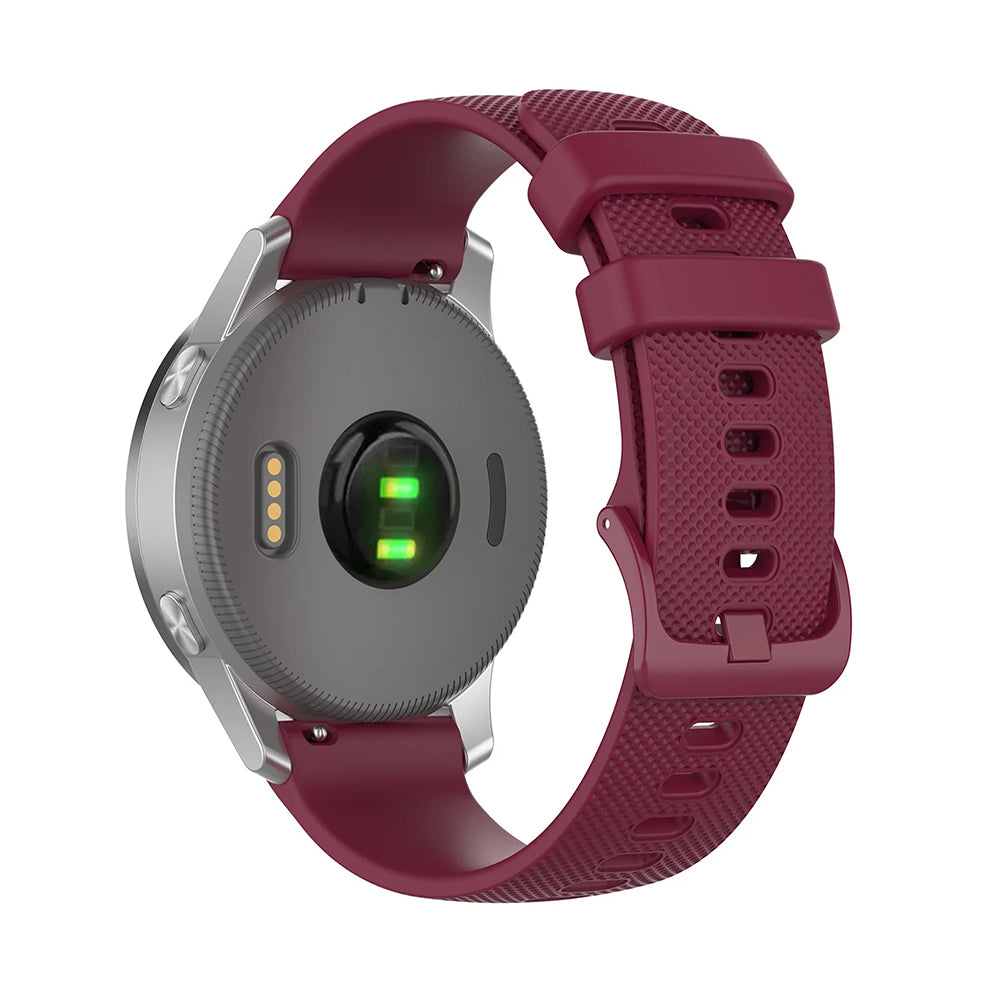 Techsuit W006 rem til Huawei Watch / Xiaomi Watch Series, 22mm, Kirsebærrød