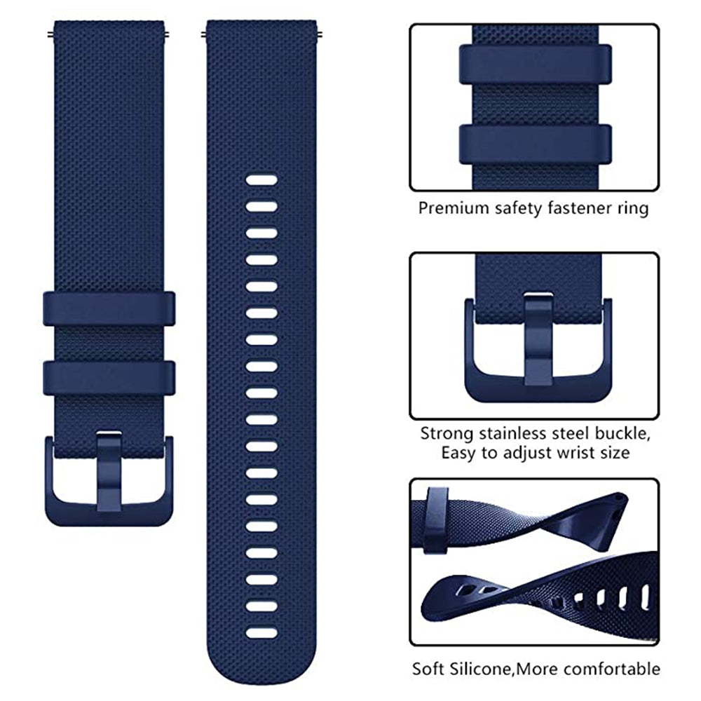 Techsuit W006 rem til Samsung Galaxy Watch / Huawei Watch Series, 20mm, Blå