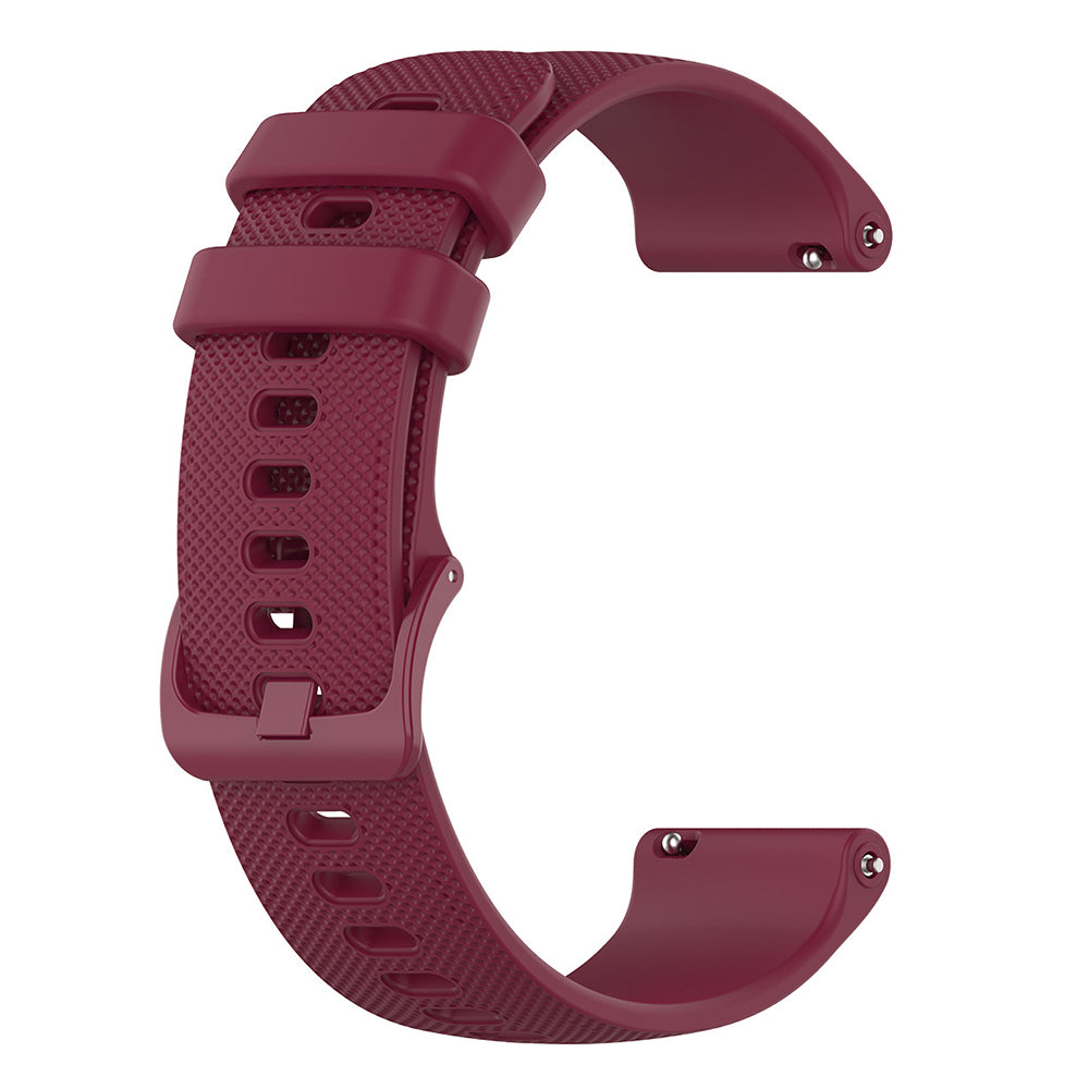 Techsuit W006 rem til Samsung Galaxy Watch / Huawei Watch Series, 20mm, Kirsebærrød