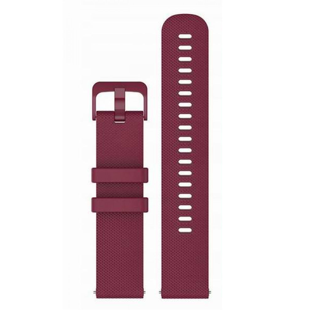 Techsuit W006 rem til Samsung Galaxy Watch / Huawei Watch Series, 20mm, Kirsebærrød