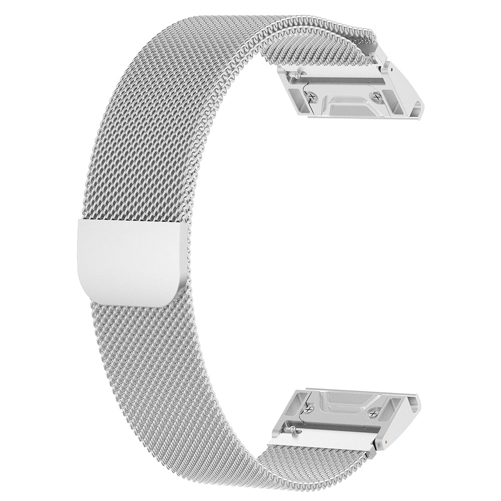 Techsuit W009 rem til Garmin Watch Fenix / Forerunner Series, 22mm, Sølvfarvet