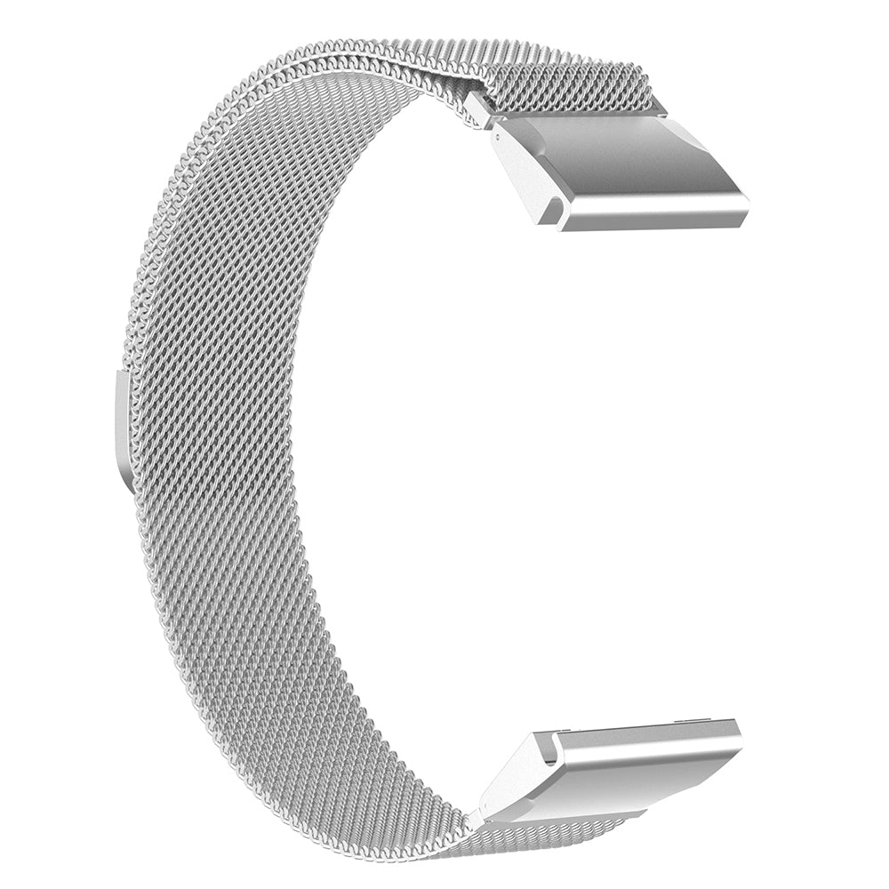 Techsuit W009 rem til Garmin Watch Fenix / Forerunner Series, 22mm, Sølvfarvet