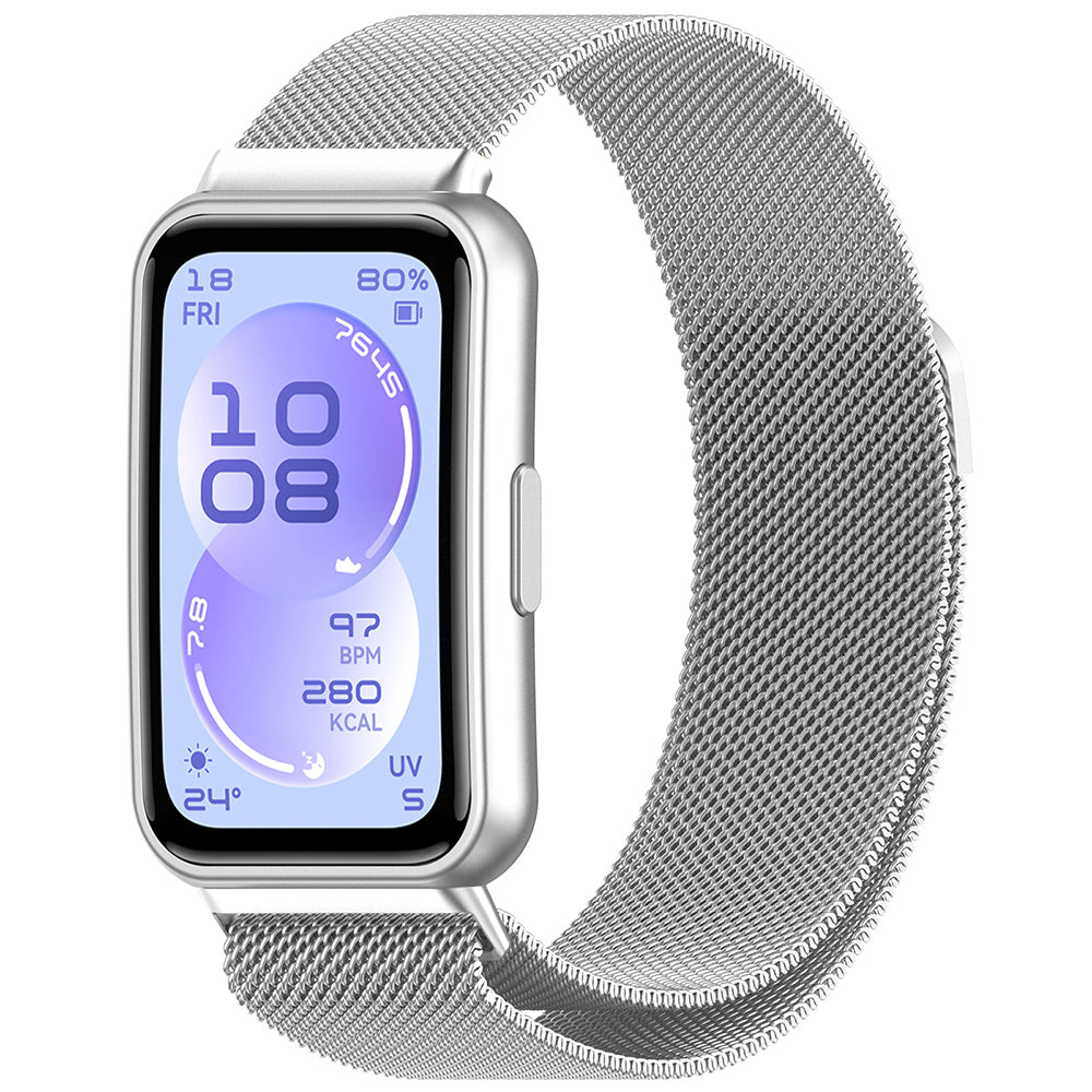 Techsuit W009 rem til Huawei Band 11 / 11 Pro, Sølvfarvet