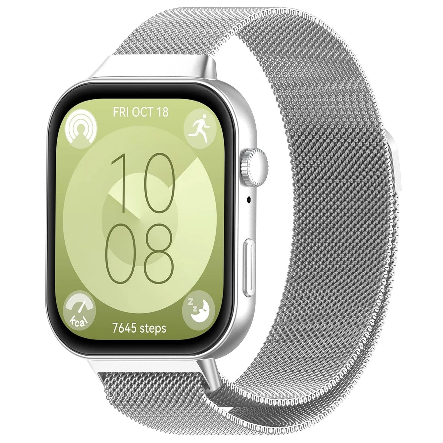 Techsuit W009 rem til Huawei Watch Fit 4 Pro / Fit 4 / Fit 3, Sølvfarvet
