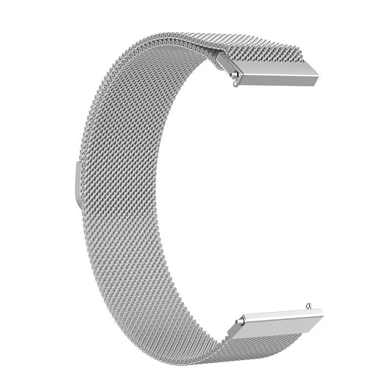 Techsuit W009 rem til Samsung Galaxy Watch / Huawei Watch Series, 20mm, Sølvfarvet