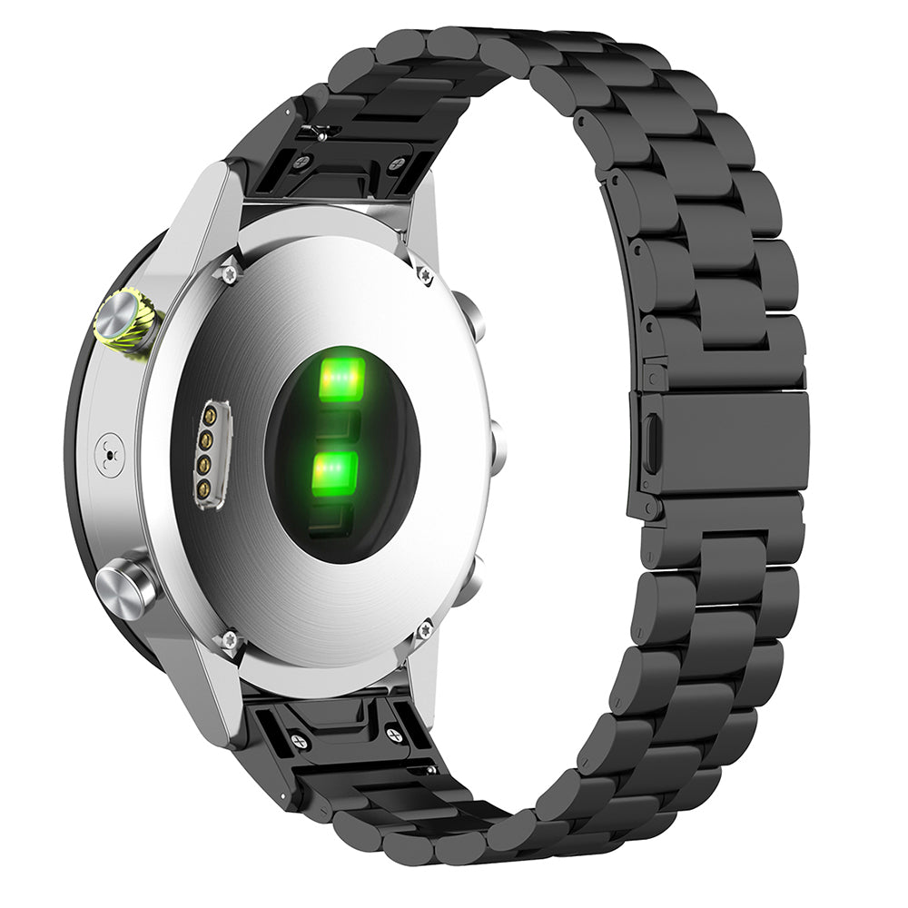 Techsuit W010 rem til Garmin Instinct / Approach / Fenix Watch Series, 20mm, Sort