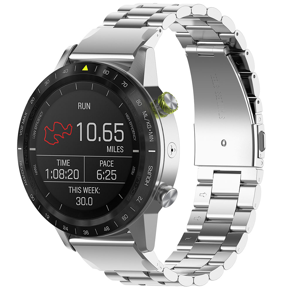 Techsuit W010 rem til Garmin Watch Fenix Series, 26mm, Sølvfarvet