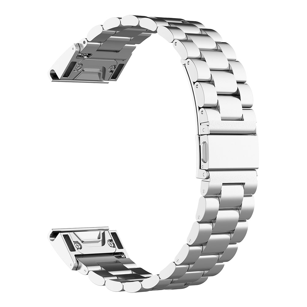 Techsuit W010 rem til Garmin Watch Fenix Series, 26mm, Sølvfarvet