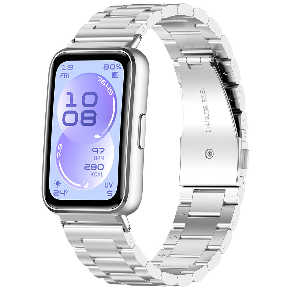 Techsuit W010 rem til Huawei Band 11 / 11 Pro, Sølvfarvet