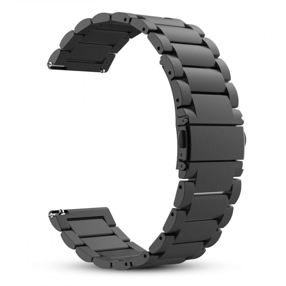 Techsuit W010 rem til Huawei Watch / Garmin Watch Series, 18mm, Sort