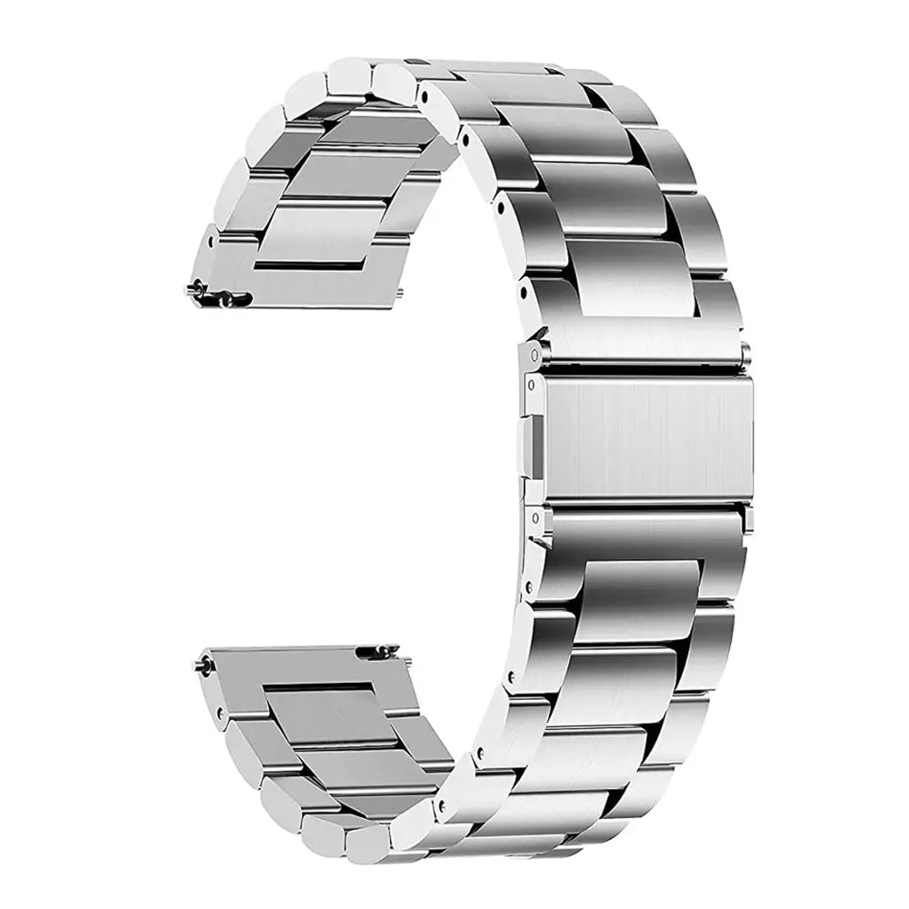 Techsuit W010 rem til Samsung Galaxy Watch / Huawei Watch Series, 20mm, Sølvfarvet