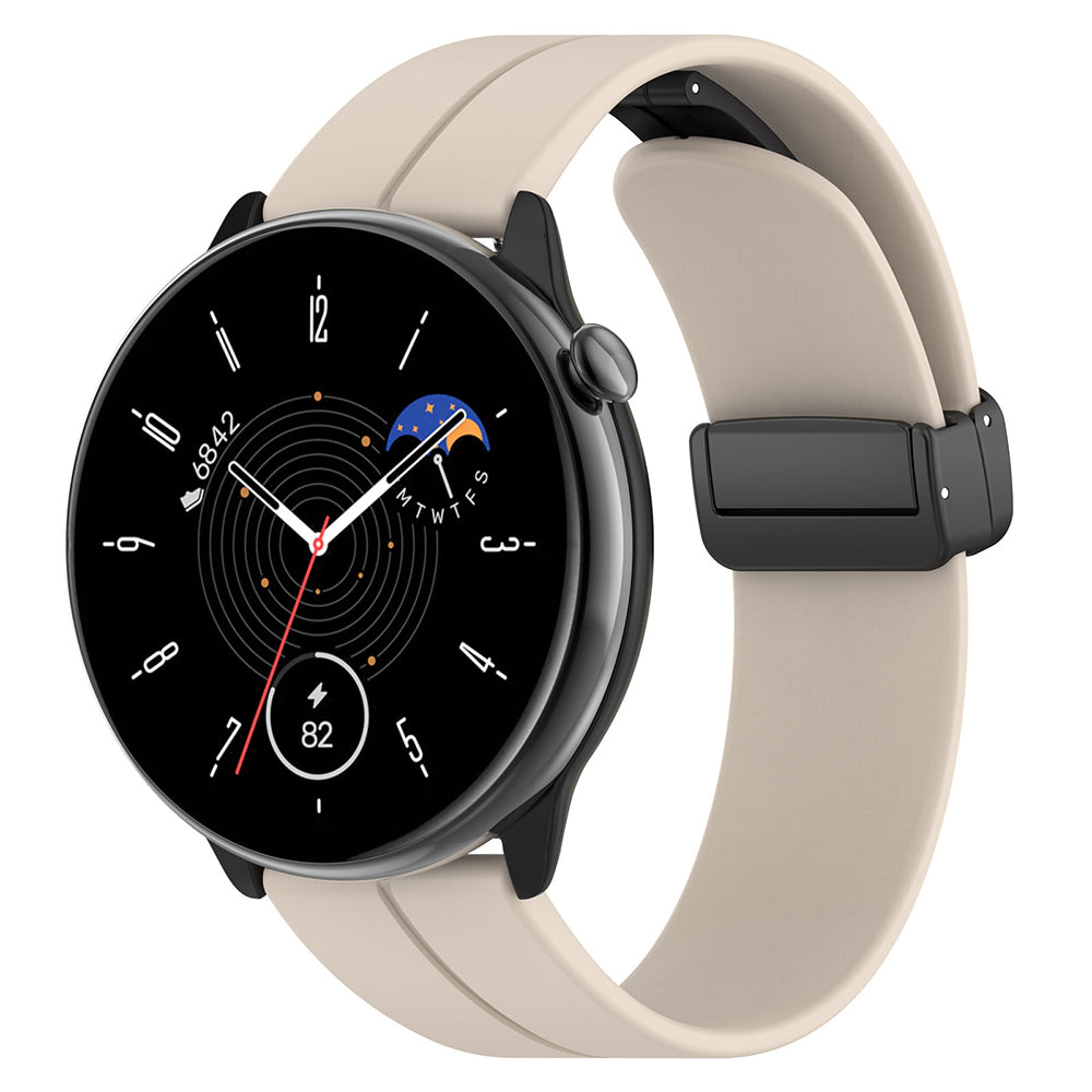 Techsuit W011 rem til Huawei Watch / Garmin Watch Series, 18mm, Beige