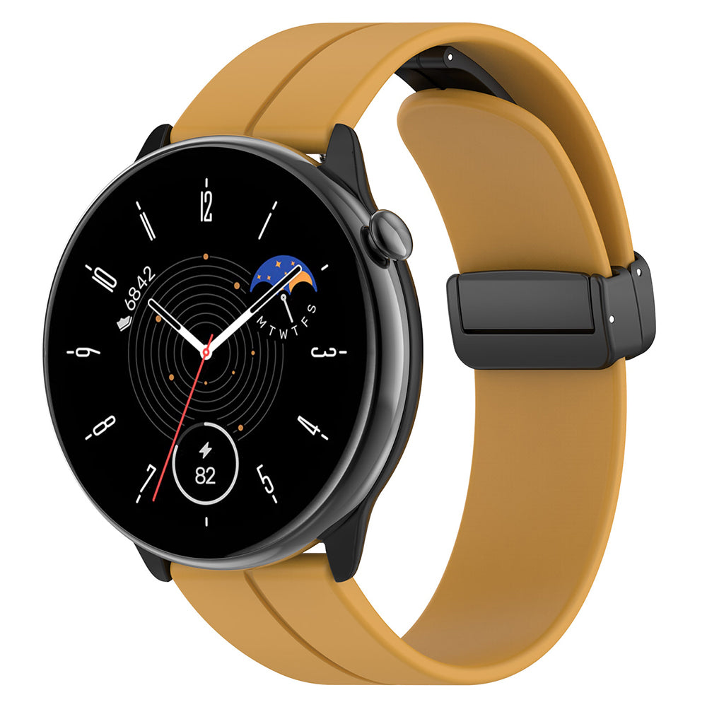 Techsuit W011 rem til Huawei Watch / Garmin Watch Series, 18mm, Gul