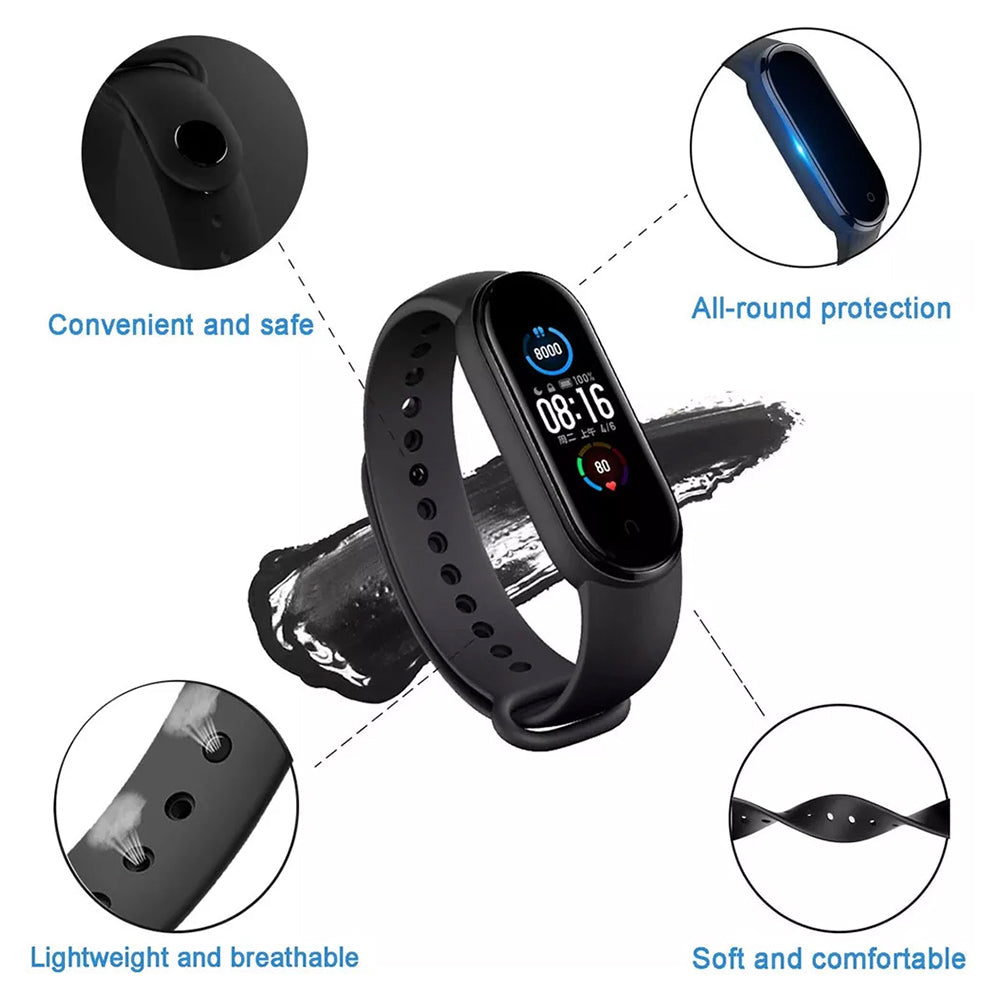 Techsuit W013 rem til Xiaomi Band / Amazfit Band Series, Mørkeblå