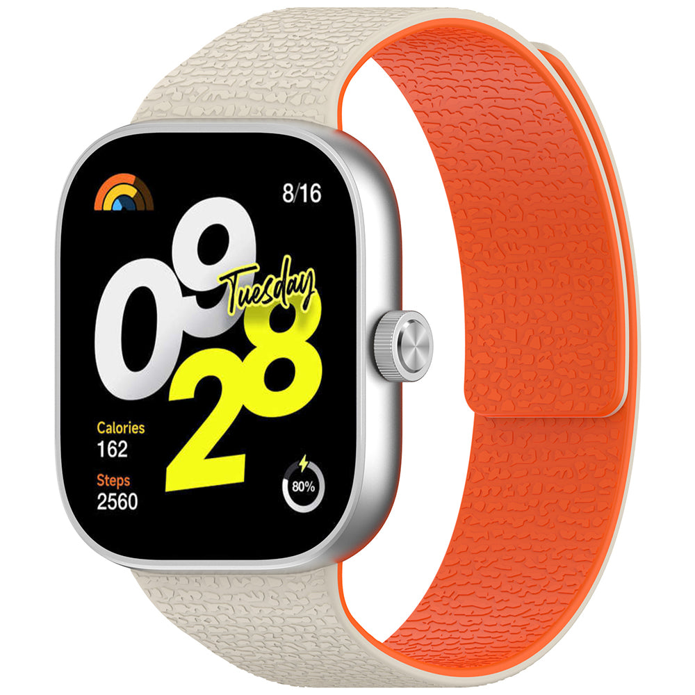 Techsuit W016 rem til Xiaomi Smart Band / Watch Series, Beige Orange