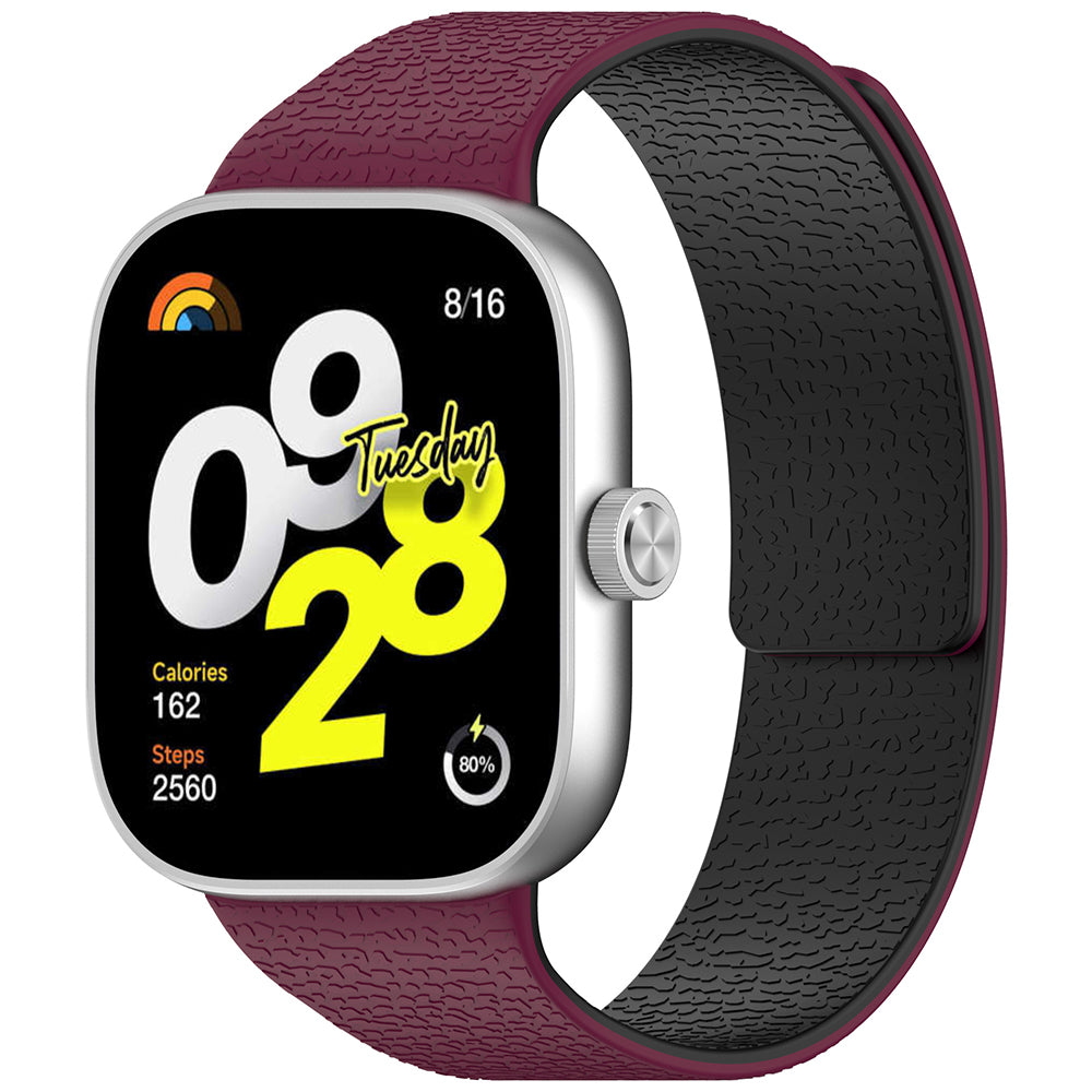 Techsuit W016 rem til Xiaomi Smart Band / Watch Series, Sort Kirsebær