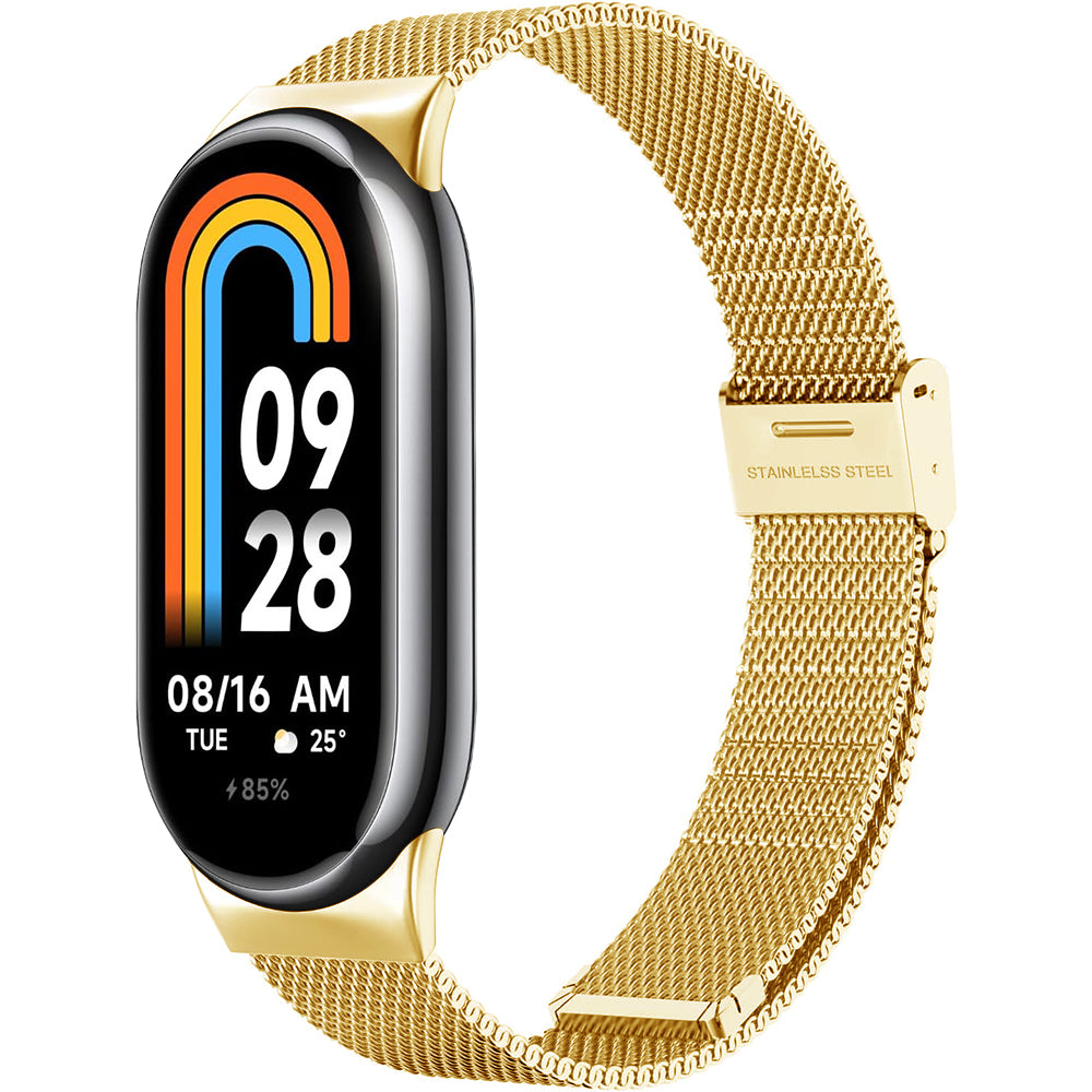 Techsuit W022 rem til Xiaomi Smart Band 9 / 8, 15mm, Gylden