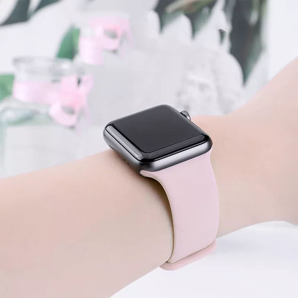 Techsuit W031 rem til Apple Watch 49mm / 46mm / 45mm / 44mm / 42mm serien, Lys Rosa