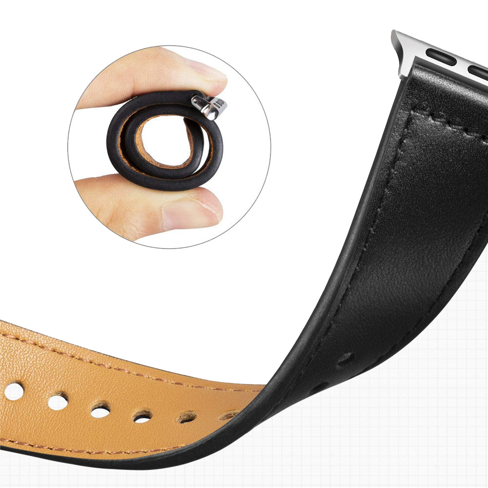 Techsuit W033 rem til Apple Watch 42mm / 41mm / 40mm / 38mm serien, Sort