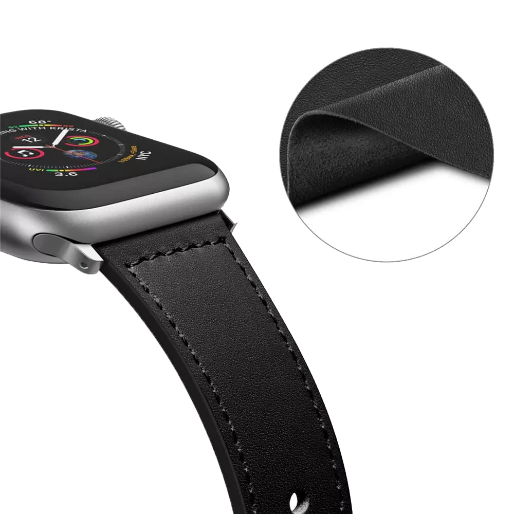 Techsuit W033 rem til Apple Watch 42mm / 41mm / 40mm / 38mm serien, Sort