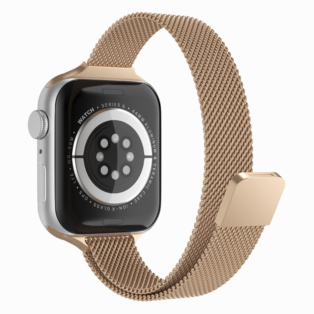 Techsuit W034 rem til Apple Watch 42mm / 41mm / 40mm / 38mm serien, Mørk guld