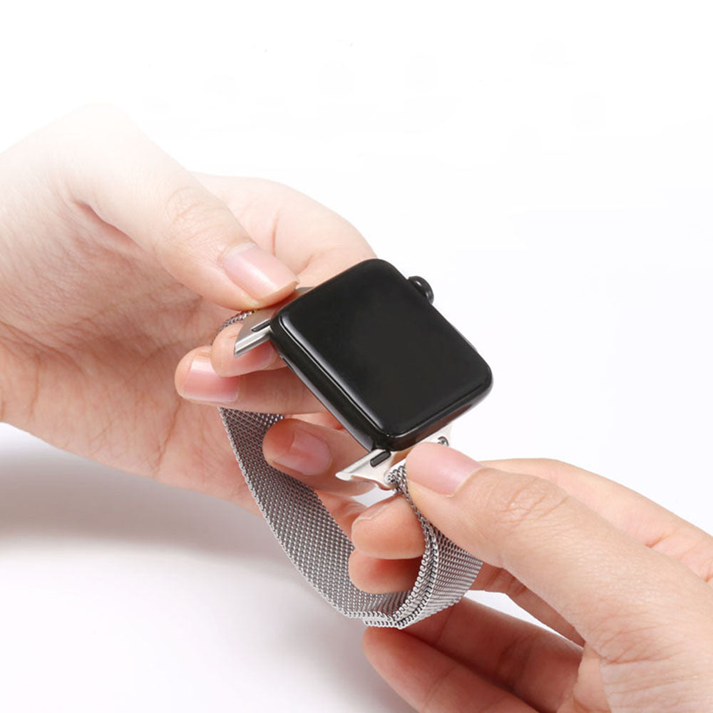 Techsuit W034 rem til Apple Watch 42mm / 41mm / 40mm / 38mm serien, Mørk guld