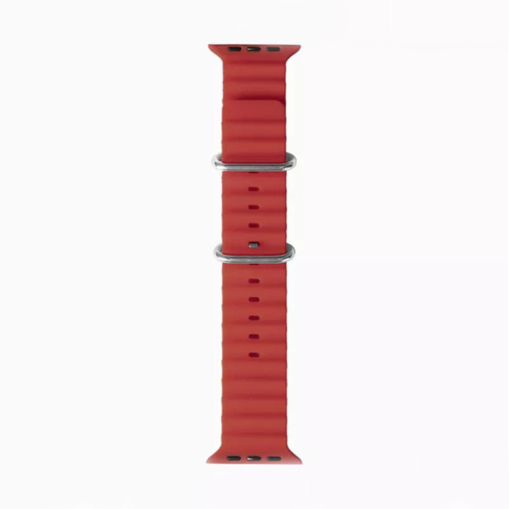 Techsuit W038 rem til Apple Watch 42mm / 41mm / 40mm / 38mm serien, Mørkerød