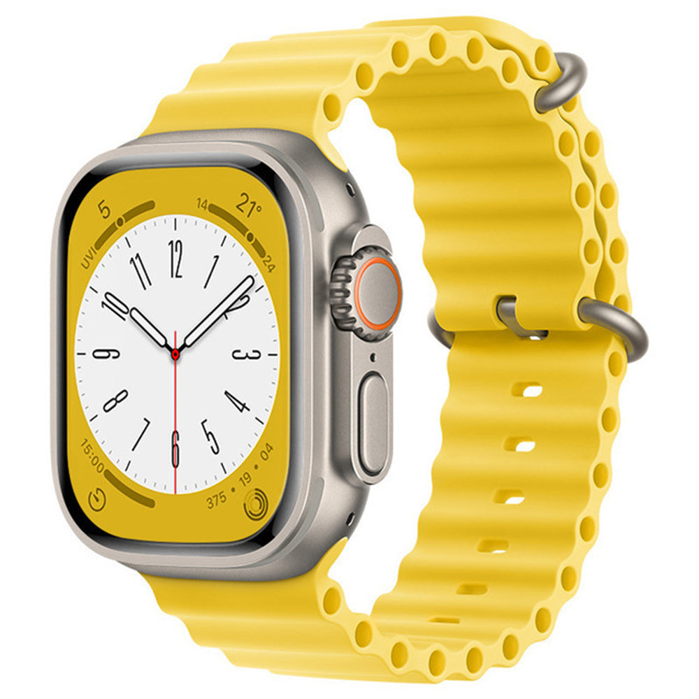 Techsuit W038 rem til Apple Watch 49mm / 46mm / 45mm / 44mm / 42mm serien, Gul