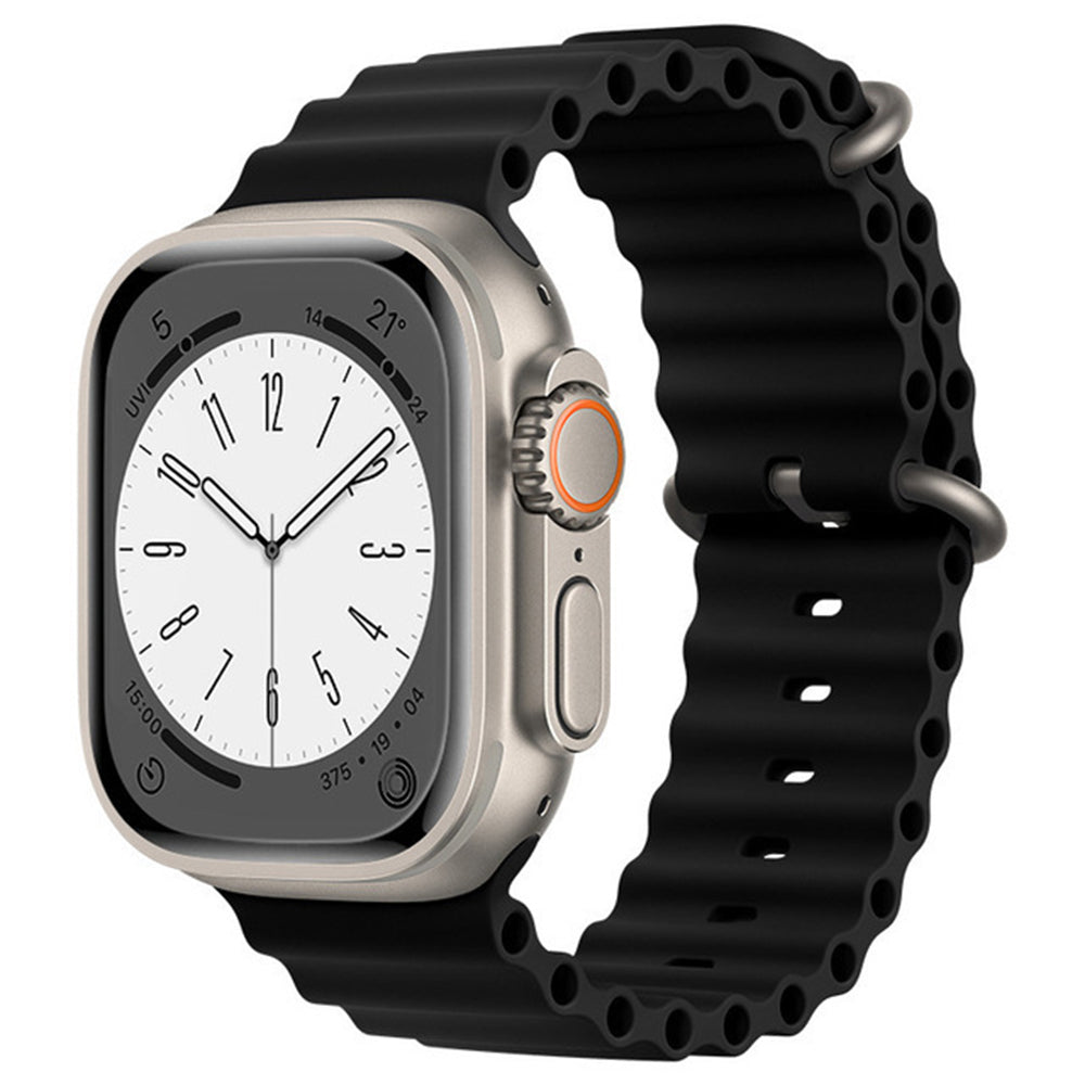 Techsuit W038 rem til Apple Watch 49mm / 46mm / 45mm / 44mm / 42mm serien, Sort