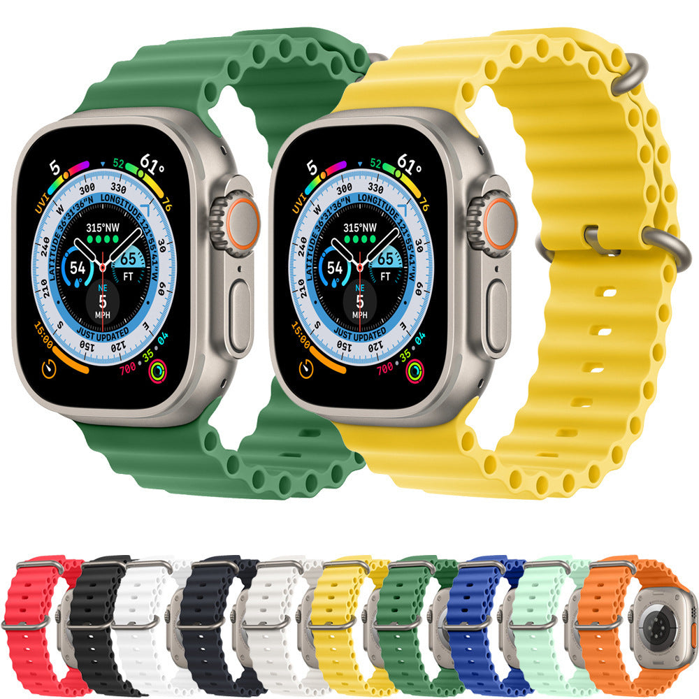 Techsuit W038 rem til Apple Watch 49mm / 46mm / 45mm / 44mm / 42mm serien, Grøn
