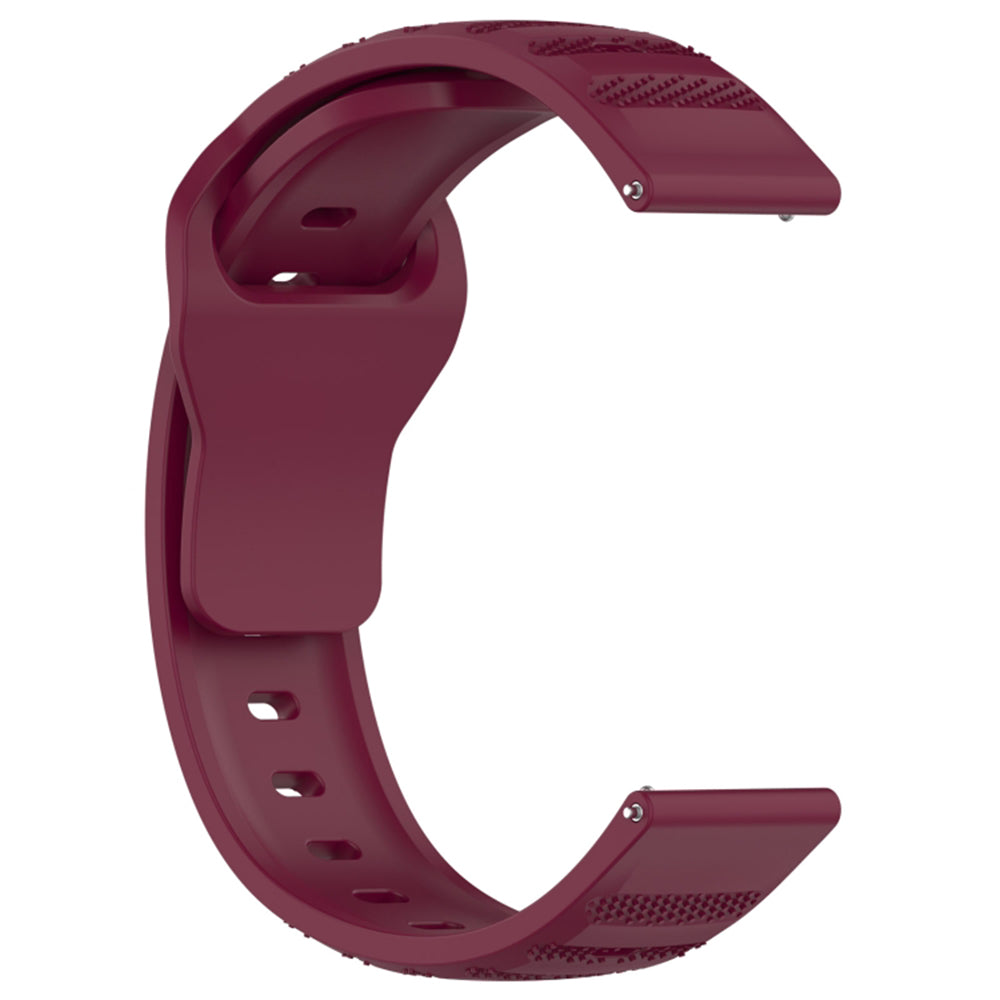 Techsuit W050 rem til Huawei Watch / Xiaomi Watch Series, 22mm, Kirsebærrød