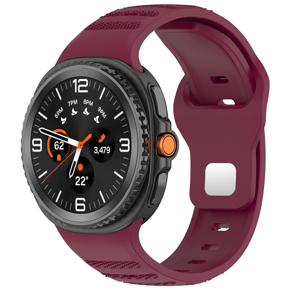 Techsuit W050 rem til Samsung Galaxy Watch8 / Watch8 Classic-serien, Vinrød