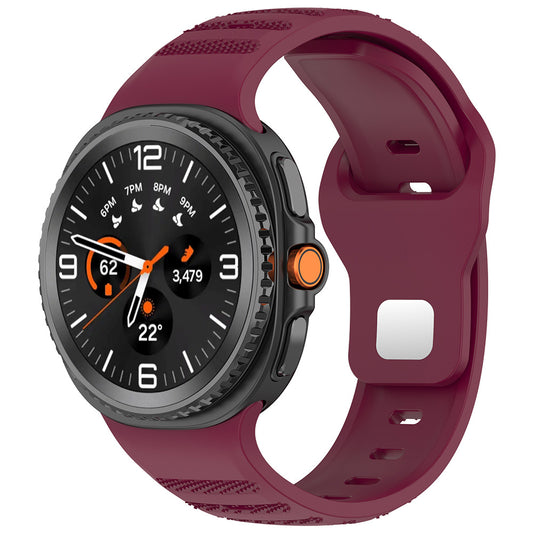 Techsuit W050 rem til Samsung Galaxy Watch 8 Classic / Watch8 44mm / Watch 8 40mm, Kirsebærrød