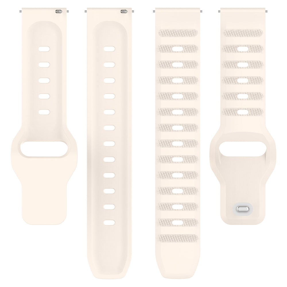 Techsuit W050 rem til Samsung Galaxy Watch / Huawei Watch Series, 20mm, Beige
