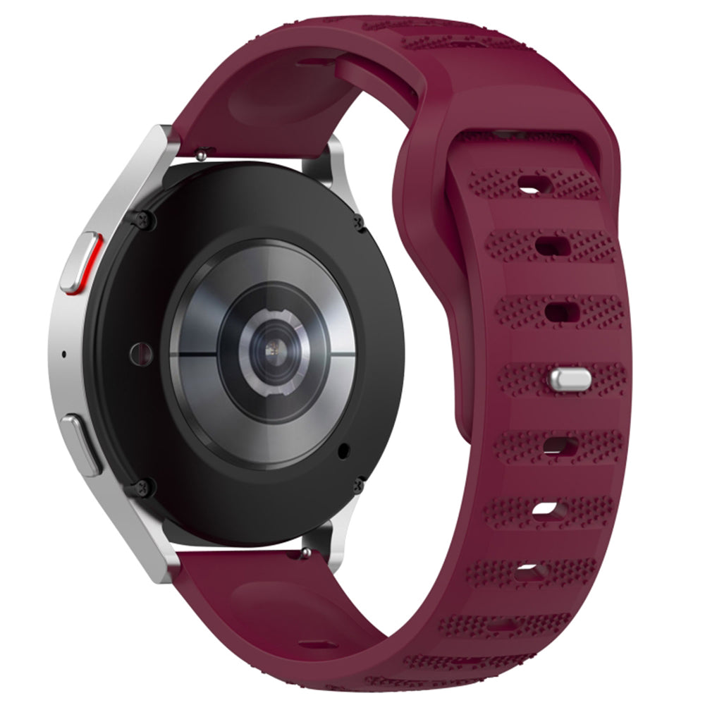 Techsuit W050 rem til Samsung Galaxy Watch / Huawei Watch Series, 20mm, Kirsebærrød